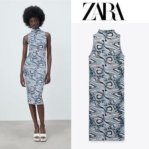 NWOT zara Jacquard dress